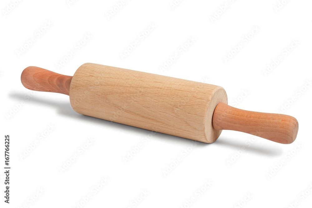 Rolling pin on white Rolling pin on white