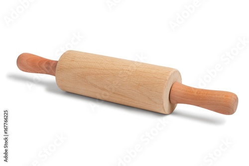 Rolling pin on white