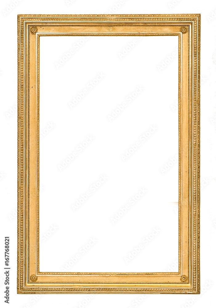 Golden frame for paintings, mirrors or photos