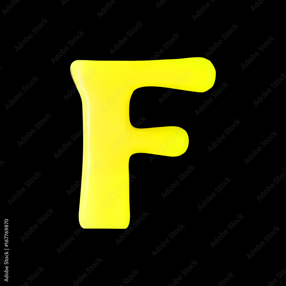 Realistic letter F isolated on black background. 3d. Stock - Vector illustration Realistic letter F isolated on black background. 3d. Stock - Vector illustration