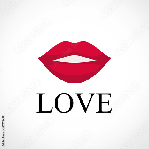 Logo with Beautiful Woman's Lips