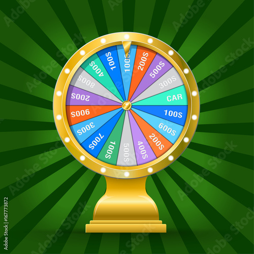 Wheel of fortune isolated