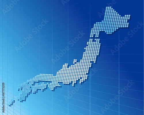 japan Map Network Vector