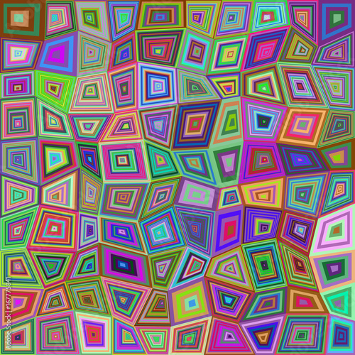 Obraz na plátne Multicolored rectangle tile mosaic background