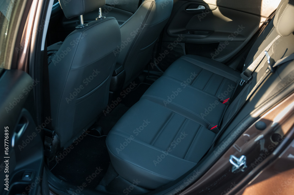 Rear seats in the new car. Rear seats in the new car.