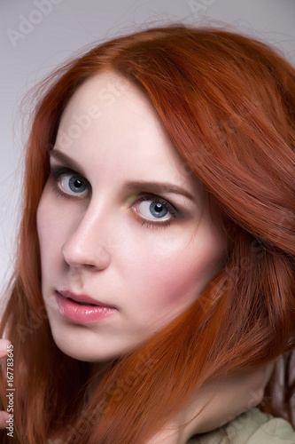 Red Hair Beautiful Young Woman