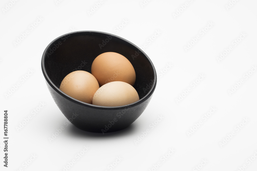 Eggs in back bowl Eggs in back bowl