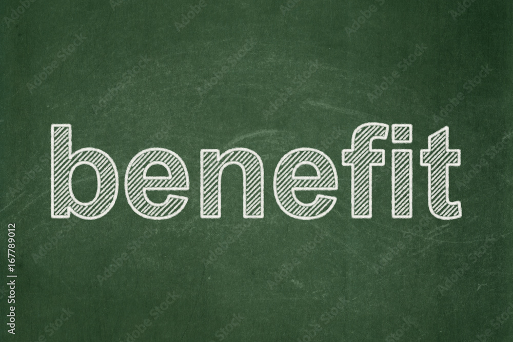 Obraz premium Finance concept: Benefit on chalkboard background
