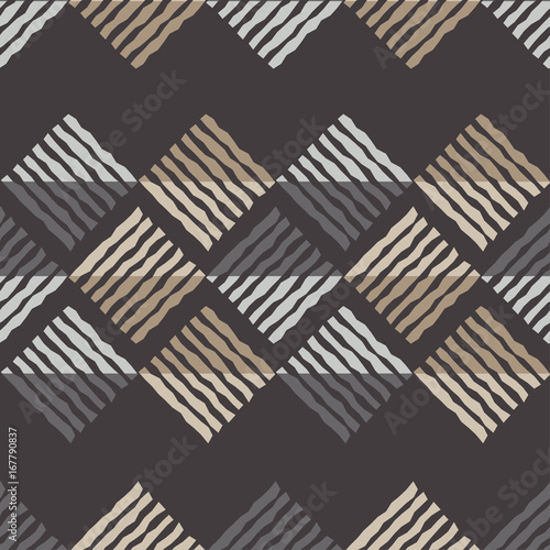 Ethnic boho seamless pattern. Scribble texture. Retro motif. Textile rapport.
