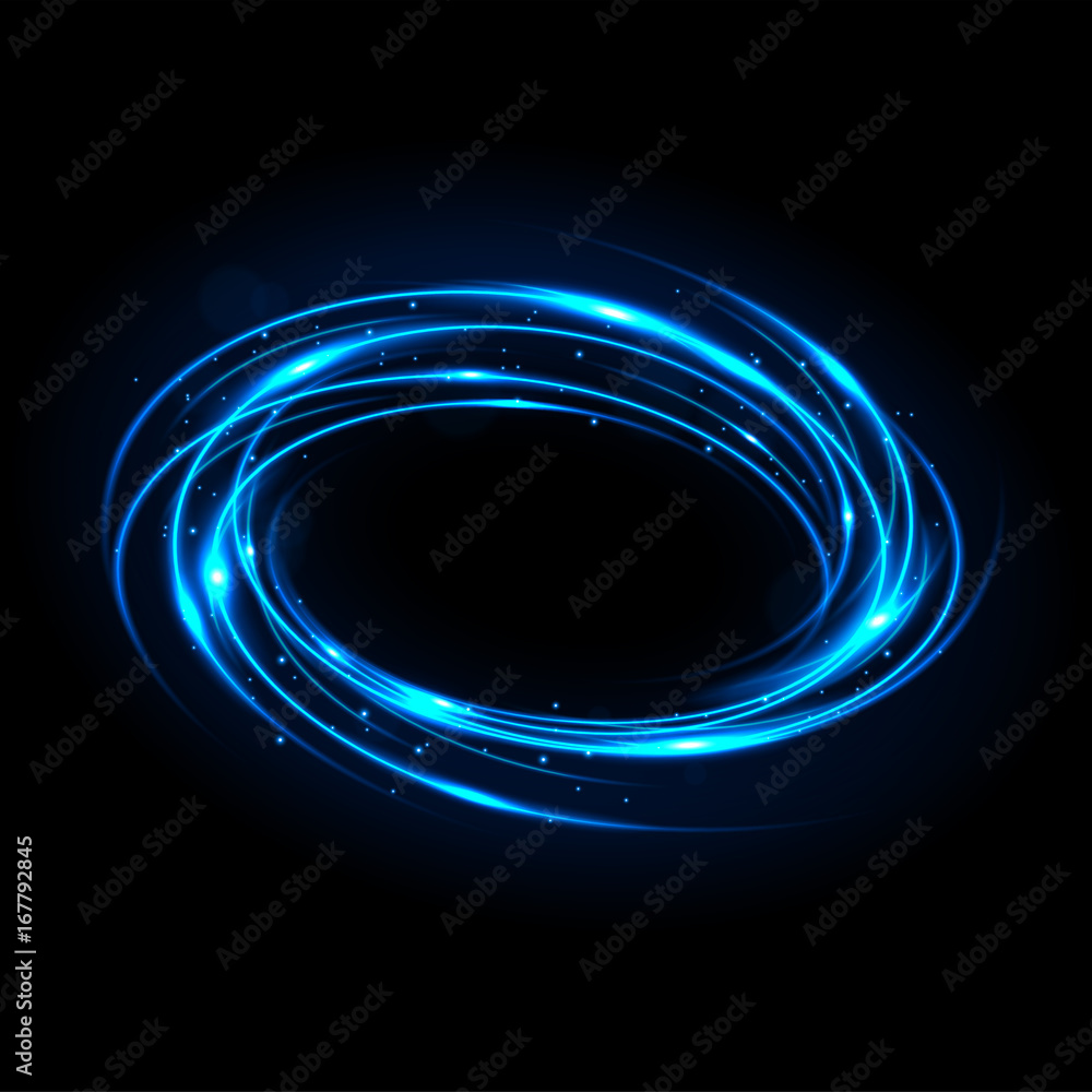 Round blue light twisted, Suitable for product advertising, product design, and other. Vector Illustration Round blue light twisted, Suitable for product advertising, product design, and other. Vector Illustration
