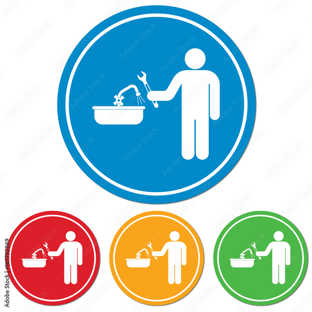 Plumbing work symbol icon Plumbing work symbol icon