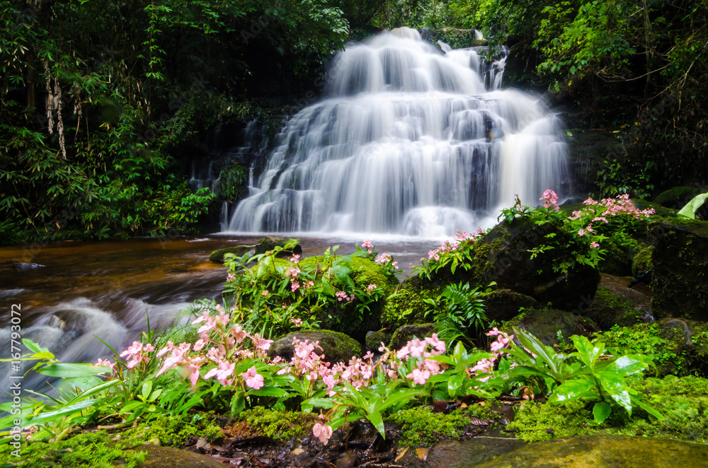 Nature landscape of waterfall hidden in the tropical, Thailand Nature landscape of waterfall hidden in the tropical, Thailand