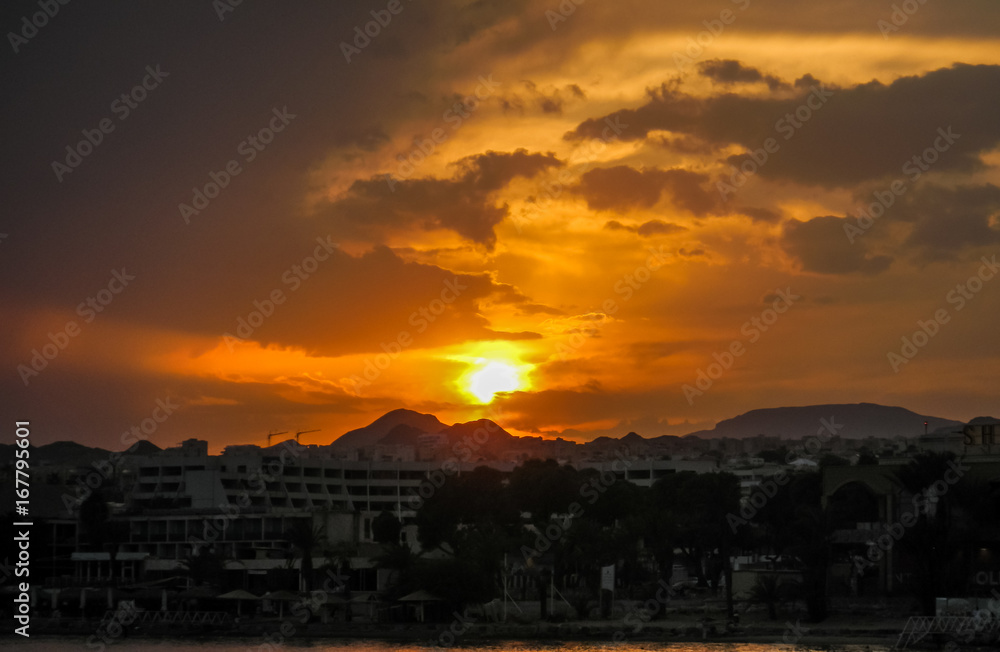 Obraz premium Sunset in Eilat