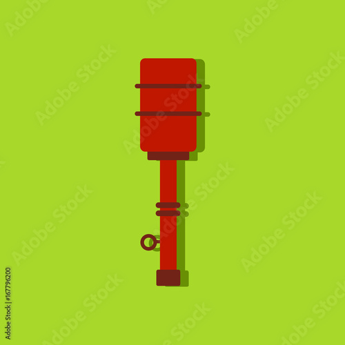 flat vector icon design collection german hand grenade thrown in sticker style