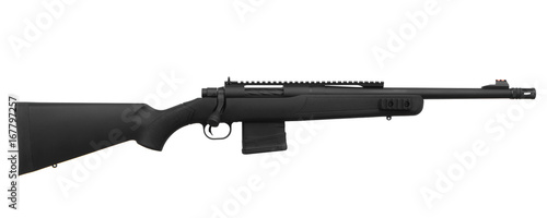 Gun rifle isolated on white