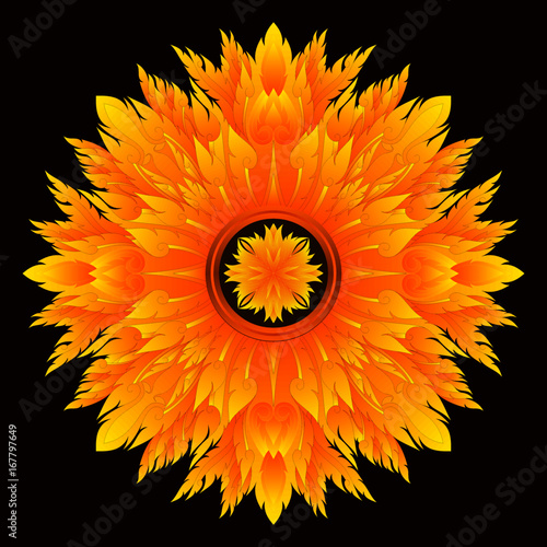 sunflower Thai art style