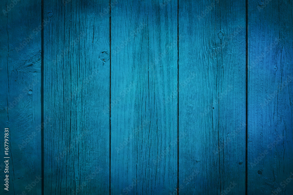 Fototapeta premium Blue Plank Background