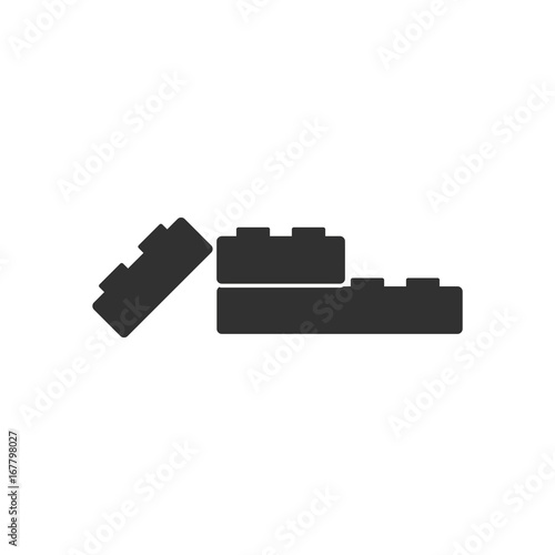 black vector icon on white background kids constructor