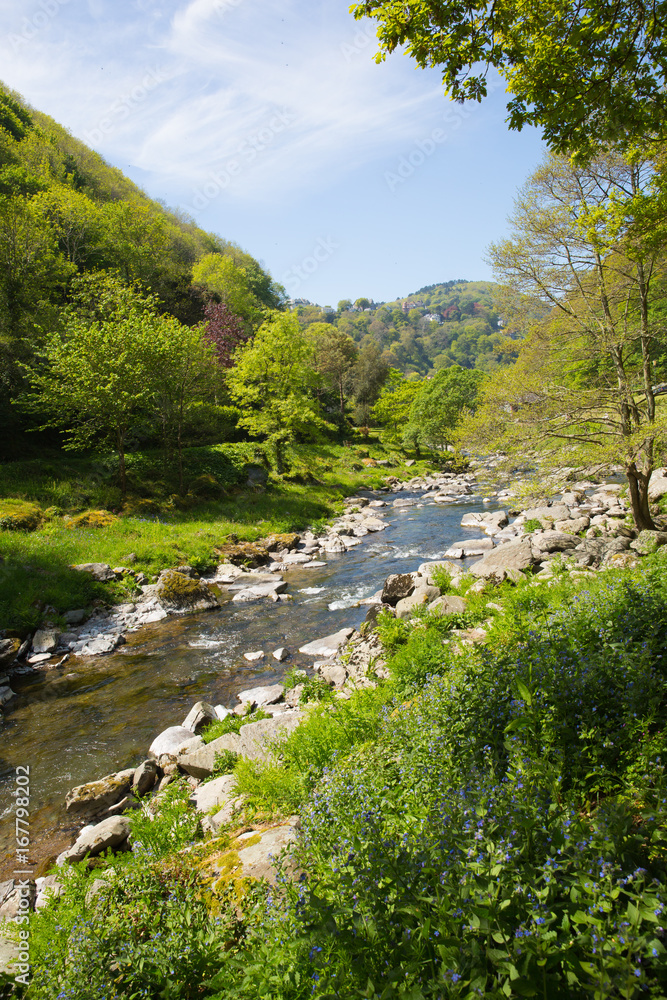 Lynmouth Devon walk to Watersmeet along the river England UK
Lynmouth Devon walk to Watersmeet along the river England UK