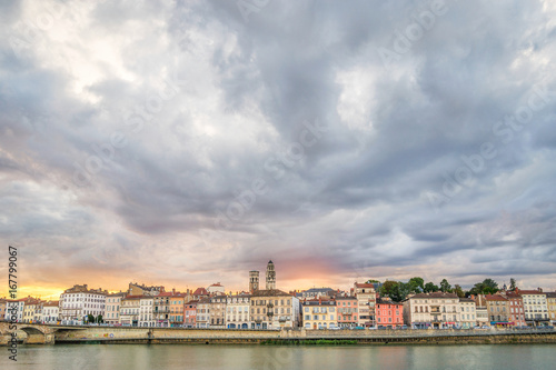 Lovely Riverside View of the City Macon, France