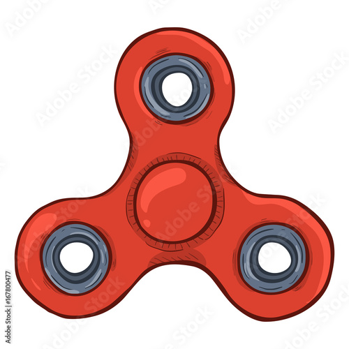 Vector Single Cartoon Illustration - Hand Spinner