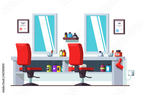 Barber shop and man beauty hairdressing salon