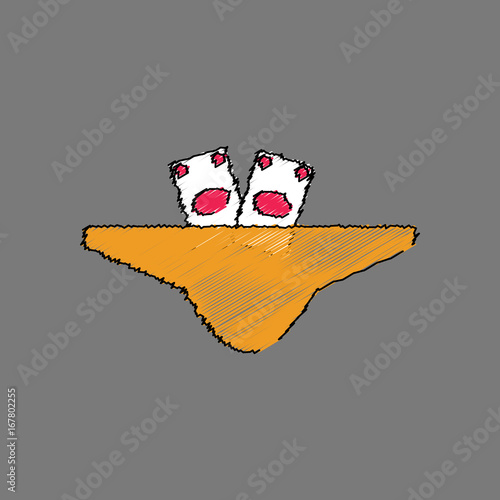 flat shading style icon money in female thong