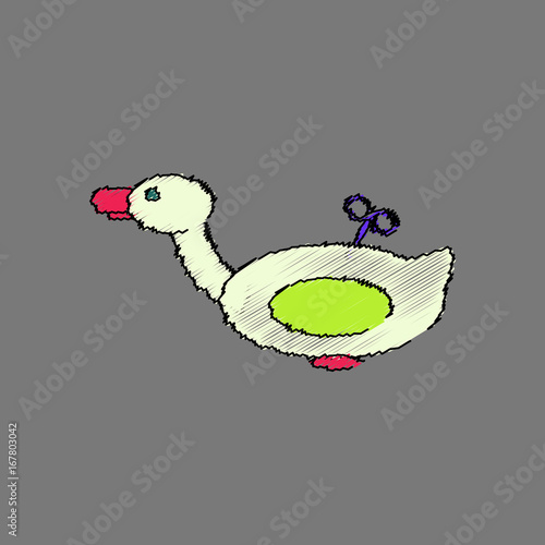 flat shading style icon kids duck automatic
