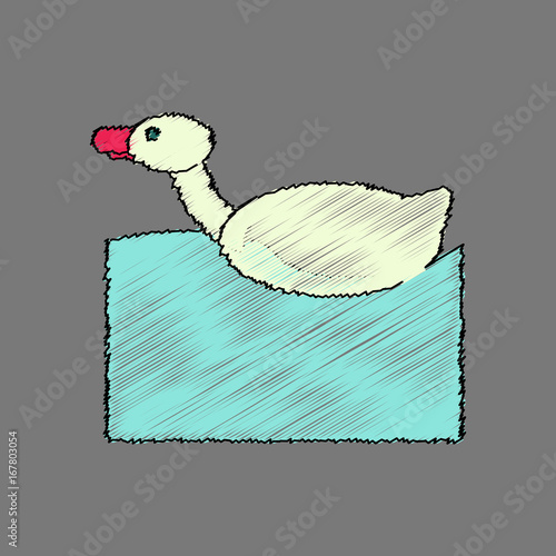 flat shading style icon kids duck automatic