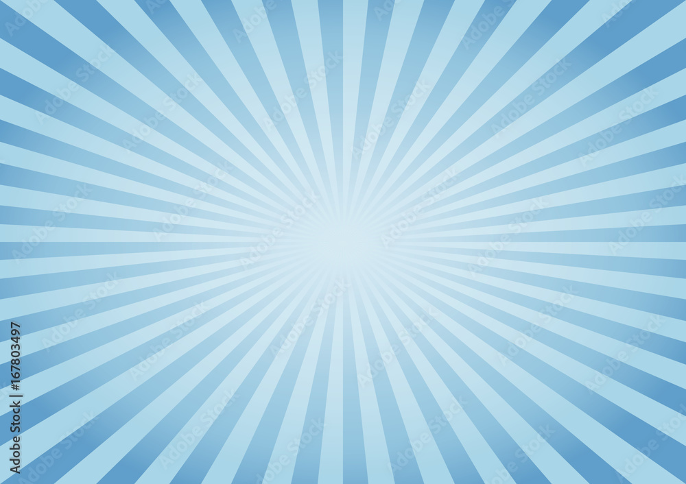 Abstract Blue rays background. Vector  - obrazy, fototapety, plakaty 