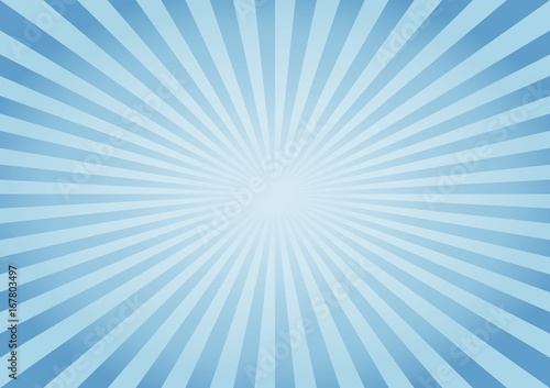 Abstract Blue rays background. Vector  photo