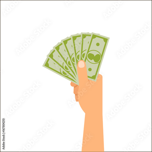Hand holding money
