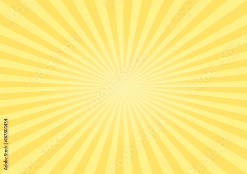 Abstract bright soft Yellow rays background. Vector 