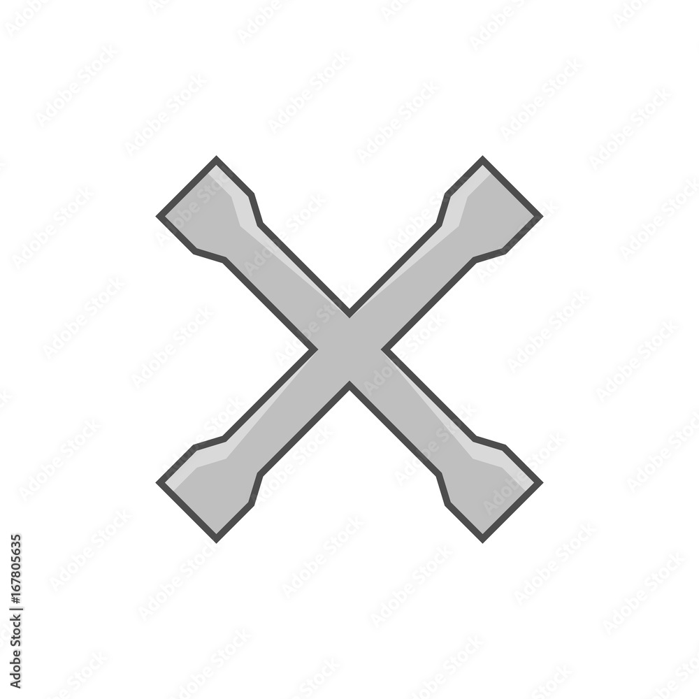 Crossed car wrench icon Crossed car wrench icon