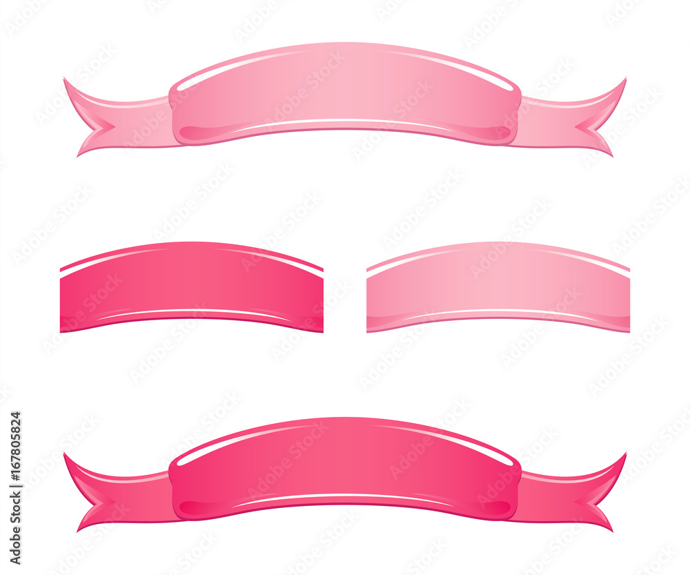 Pink Ribbon Stock Illustration - Download Image Now - Banner - Sign, Color  Gradient, Illustration - iStock