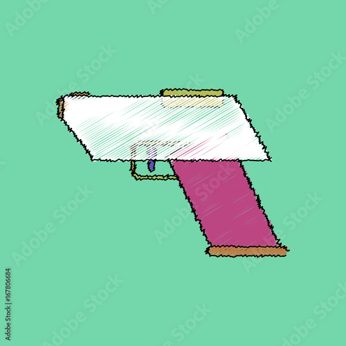 flat shading style icon electric gun