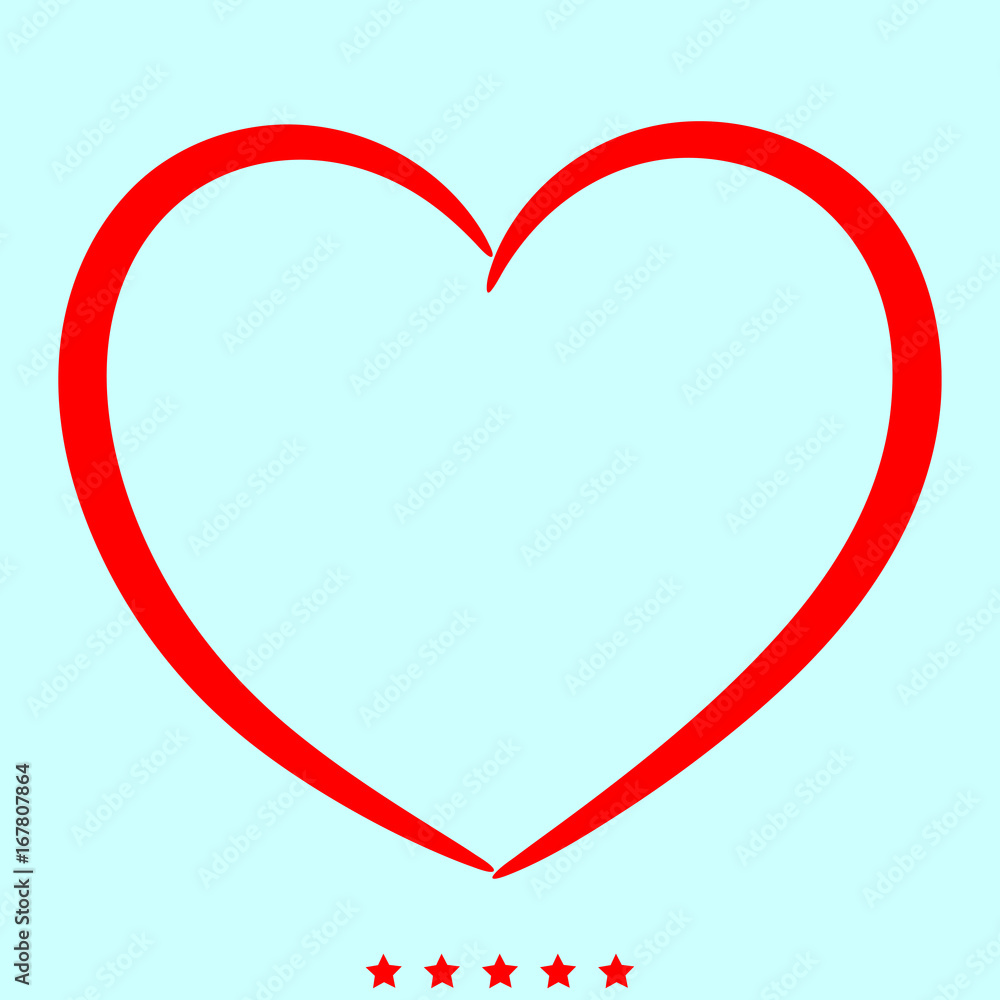 Heart it is color icon . Heart it is color icon .