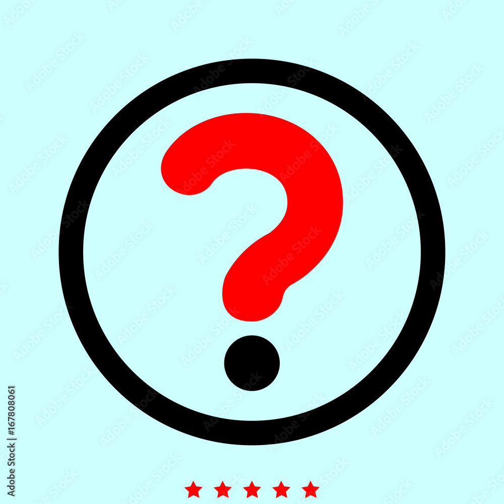 Question mark in a circle it is color icon . Question mark in a circle it is color icon .
