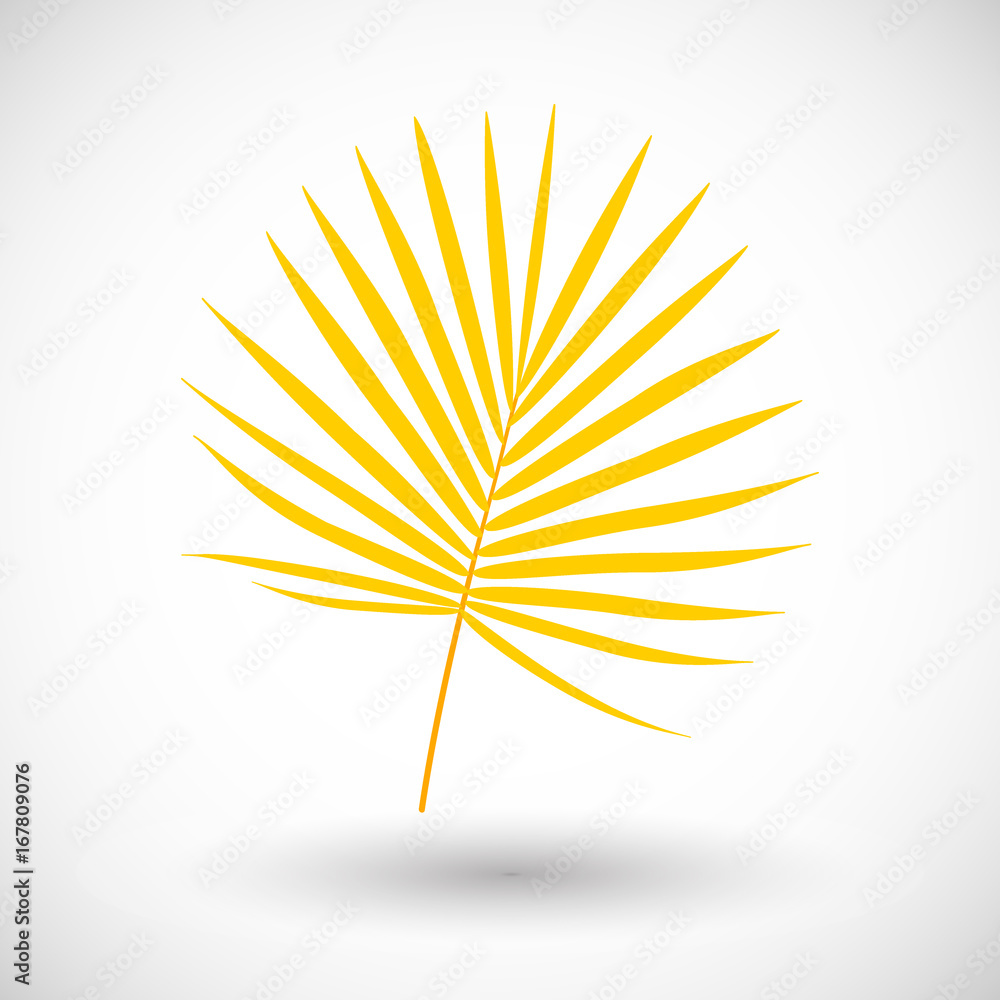 Fototapeta premium Palm branch vector flat icon