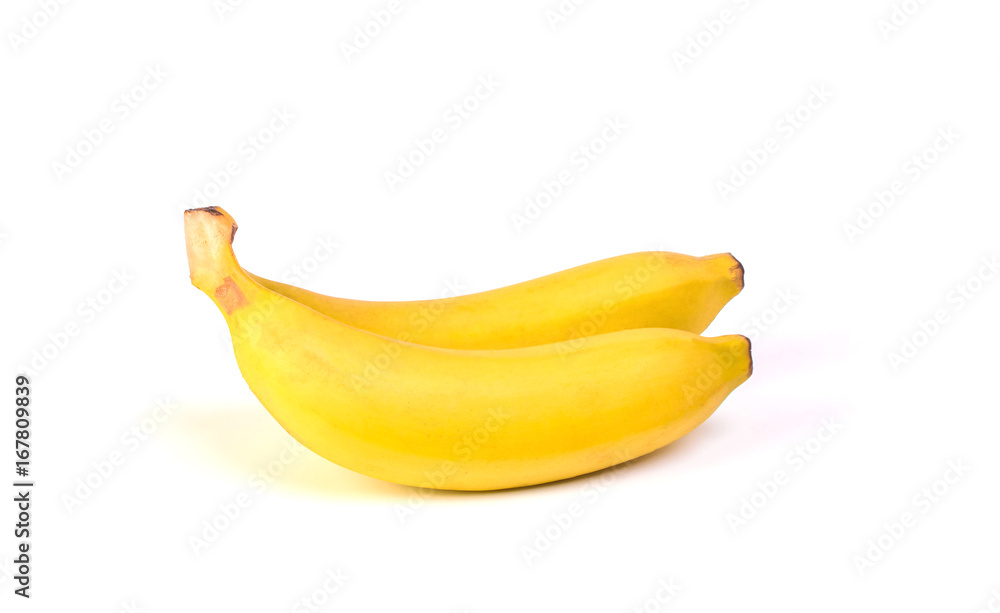 Ripe bananas isolate on white background. Ripe bananas isolate on white background.