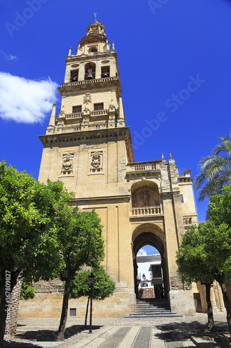  Bell tower of Mosque and Cathedral of Cordoba, Spain 