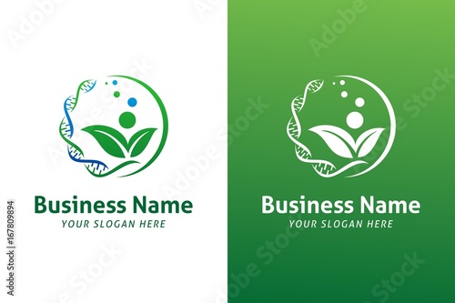 DNA Illustration Logo Vector