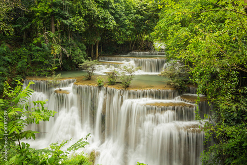 Huai Mae Khamin Waterfall  Kanchanaburi  Thailand