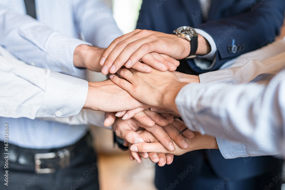 Stack of hands. Unity and teamwork concept. Stack of hands. Unity and teamwork concept.