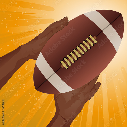 Rugby American football catch