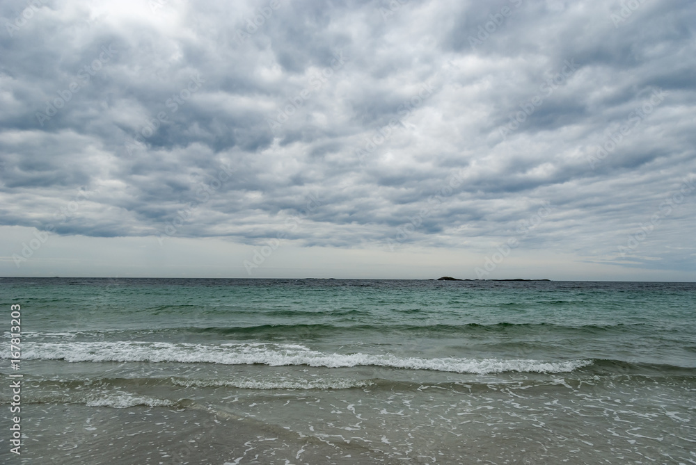 Cloudy weather at Blimsanden beach