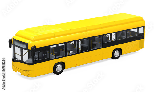 Yellow City Bus Isolated