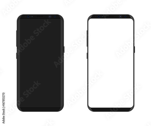 Smartphone with frameless edge display.