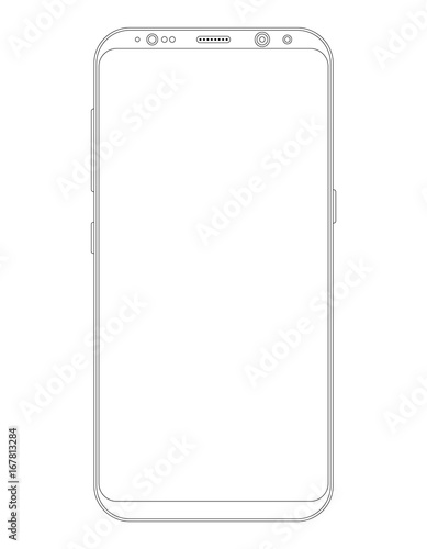 Smartphone with frameless edge display.