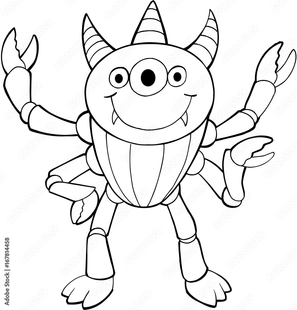 Cute Halloween Alien Monster Vector Illustration Art Cute Halloween Alien Monster Vector Illustration Art